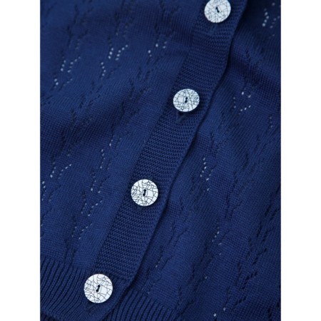 Jacket for girl School, height 134 cm, blue color-7