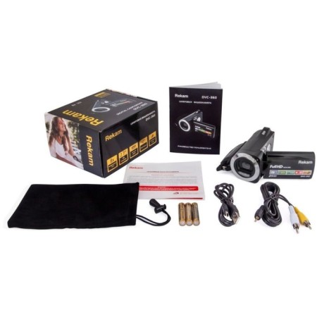 Rekam DVC-360 Black IS EL 2.7 video camera 1080p SDHC Flash/Flash-6