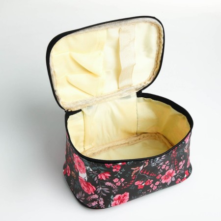 Cosmetic bag with lightning, black color-2