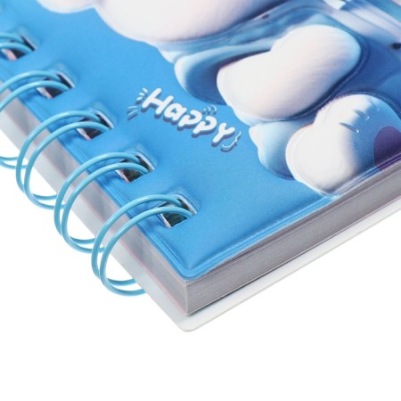 Notebook Gift Book on the crest 80l, line, color block, PVC cover 3D Bear (10x10.5cm) 10539-3