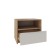 Bedside table, 460x333x400, oak sonoma light/white alaska