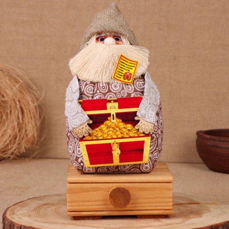 Brownie "Athanasius with gold", on a chest, 28x15x12 cm