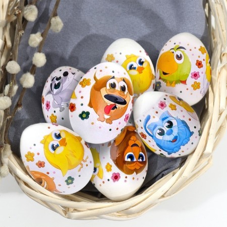 Thermonacles for 7 eggs “Chickens and Friends”, 7.3 x 34.2 cm.