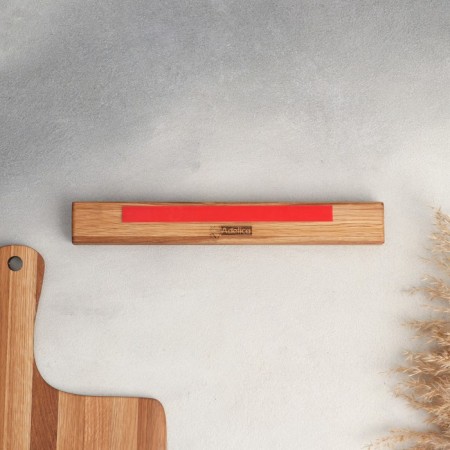 Holder for knives magnetic ADELICA, 30 cm, 5 knives, oak-3