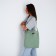 Shopper without fastening, green color