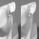 Hanging earrings with rhinestones "Butterfly" and a circle, black and white color in silver