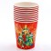 A cup paper disposable "Happy New Year", a snake Christmas tree, 250 ml