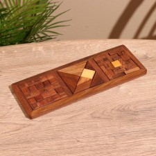 Game table puzzle 3v1 28.5x10.5x1 cm, tree shisham