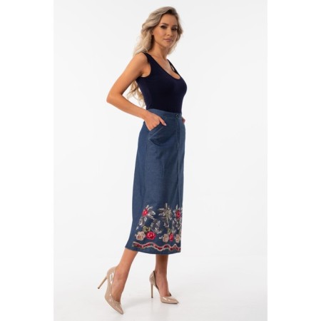 Women's skirt, size 42, blue color-6