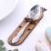 A teaspoon spoon with an engraving “behind you, like behind a stone wall”, h = 14cm.