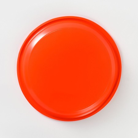 Disposable plates, d = 21 cm, red color, 12 pcs/pcs-3