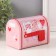 Casket metal mailbox "Romance" pink 13.3x8x9.5 cm