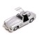 Metal machine "luxury", inertial, doors open, 1:32, silver color