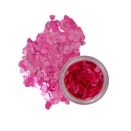 Glitter Figure "Hearts", pink-1