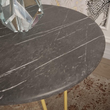 Journal table "Reed Gold 430", 550 × 550 × 450 mm, color black marble-2