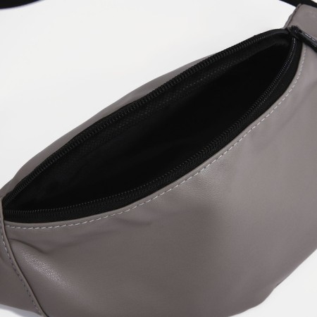 Lightning waist bag, external pocket, gray color-4