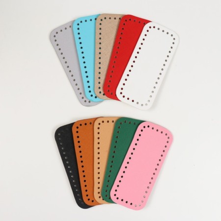 The basis for knitted products to the leatherette "rectangular" mix 8x18 cm-1