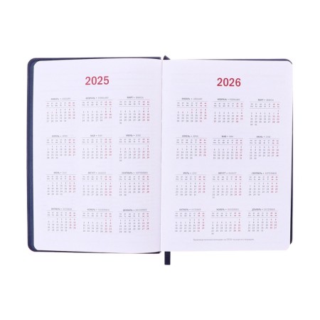 Dated diary 2025, A5, 176 sheets, Hong Kong, solid cover, pancake embossing, with liesse, block 80 g/m2, blue-6