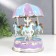 Souvenir Musical Mechanical Light "Carousel - Horses" Blue 10.5x10.5x15 cm