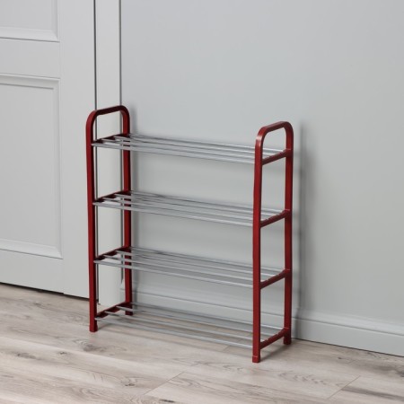 Shoe -shoe Dolyana, 4 tiers, 50 × 19 × 59 cm, red color-6