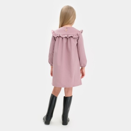 Платье для девочки с рюшей KAFTAN "Basic line", размер 32 (110-116), цвет сиреневый-4