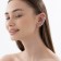 Earring "Kaff" Ten stars with rhinestones, white color in silver