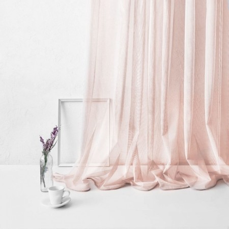 Tulle "Lines", size 500x270 cm, pink color-1