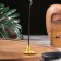 Stand for incense sticks and spirals "Flower", 3.8 x 2.8 cm, gold