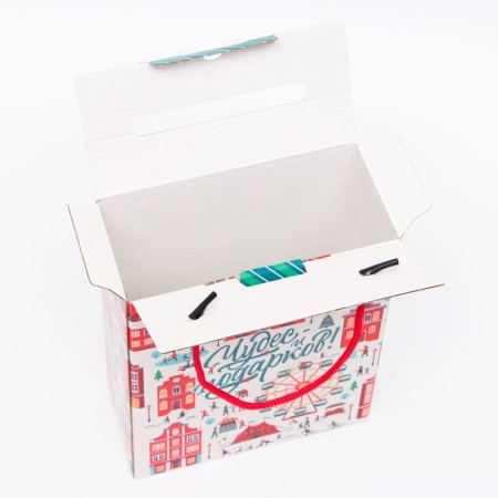 Gift box New Year's Lunapark 16.5 x 7.5 x 21 cm-3