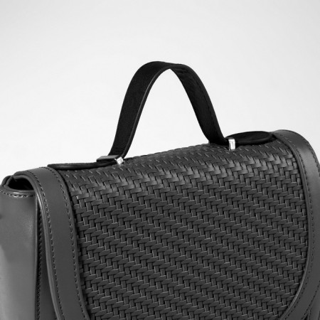 Handle for a bag, 2 fasteners for a puncture, 22 × 3 × 0.4 cm, black/silver color-5