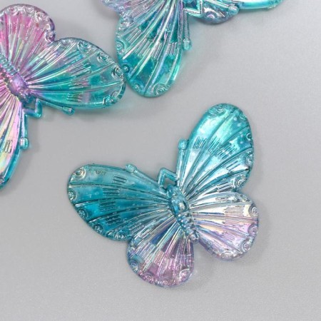Decor for creativity Plastic "Blue-lilac butt" set of 5 pcs 3.2x4.1 cm-1