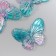 Decor for creativity Plastic "Blue-lilac butt" set of 5 pcs 3.2x4.1 cm