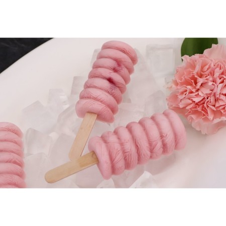Form for ice cream shares "Monica", silicone, 19.5 × 11 cm, 4 cells (6.7 × 3.2 cm), color mix-13