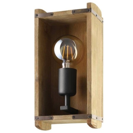Bra Wootton, 1x40W, E27, Steel, Wood, Black, Brown-2