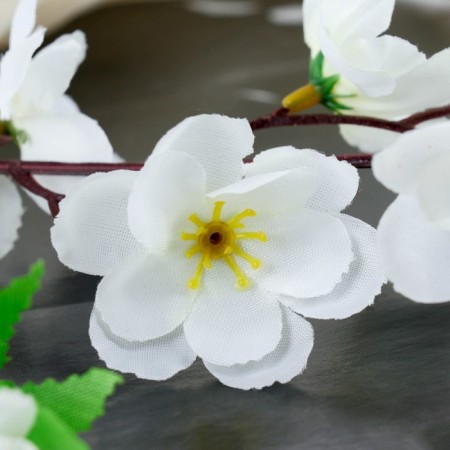 Flowers artificial "Branch of the apple" 4.5x58 cm, white-1