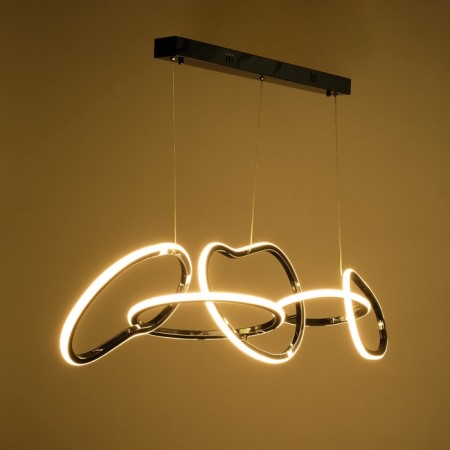 Lamp with PDD "Mila" LED 80W 3000-6000K chrome 124x27x35-135 cm-9
