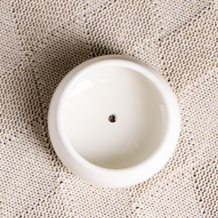 Light Bonsai Mini Pot 8x4cm, White-2