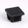 The internal plug is 40x40 mm, universal, black