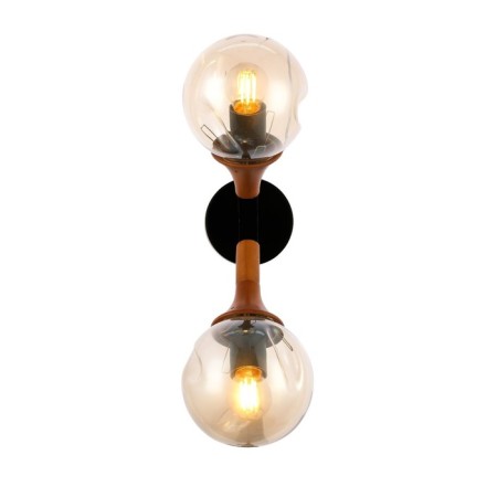 Wall lamp EVOLUCE. Sle109401-01. Raquel. 2x60 watts, E27, 13x41 cm, black color, dark tree-7