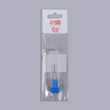 Diamond cutzes for manicure "Flame", medium grain, 2.3 × 8 mm, in a plastic case-5