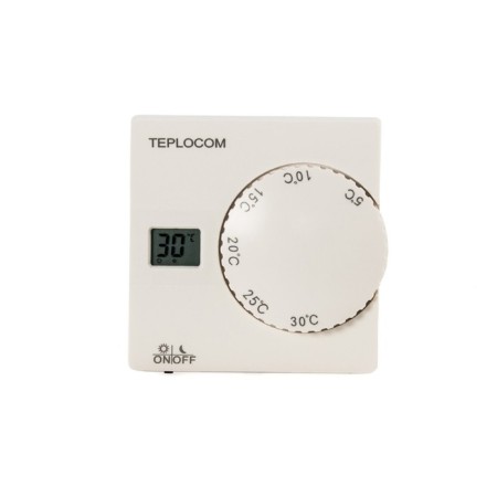Thermostat Teplocom TS-2AA/8A3, wired, power from two AA batteries-1