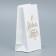 A package without handles “Happy New Year”, white, with embossing, 10 x 19.5 x 7 cm, New Year