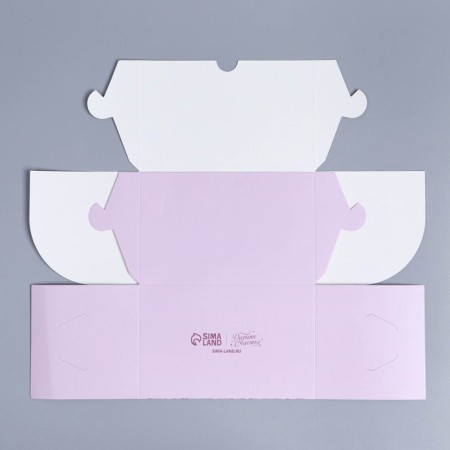 Capley box, confectionery packaging with a window, 2 cells, “wreath”, 16 x 10 x 10 cm-6