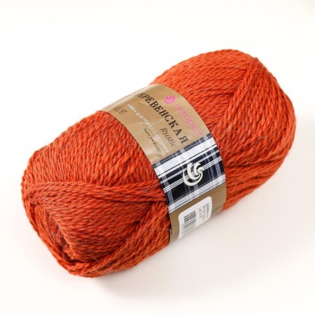 Yarn "village" 100% half-carbonated wool 250m/100g (30-sv. Terracot)-7