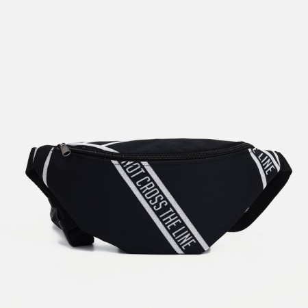 Zipper bag, adjustable belt, black color