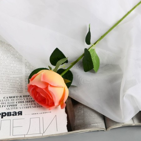Artificial flowers "Vivaldi rose" d-7 50 cm, yellow-pink