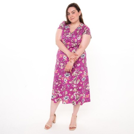 Women's dress, lilac color, size 52-1