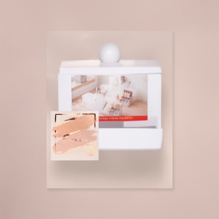 Organizer for storing cotton sticks, with a lid, 9 × 6.5 × 7.5 cm, white color-5