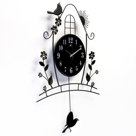 Wall clock, series: pendulum, "house", smooth move, 46 x 72 cm-2