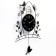 Wall clock, series: pendulum, "house", smooth move, 46 x 72 cm